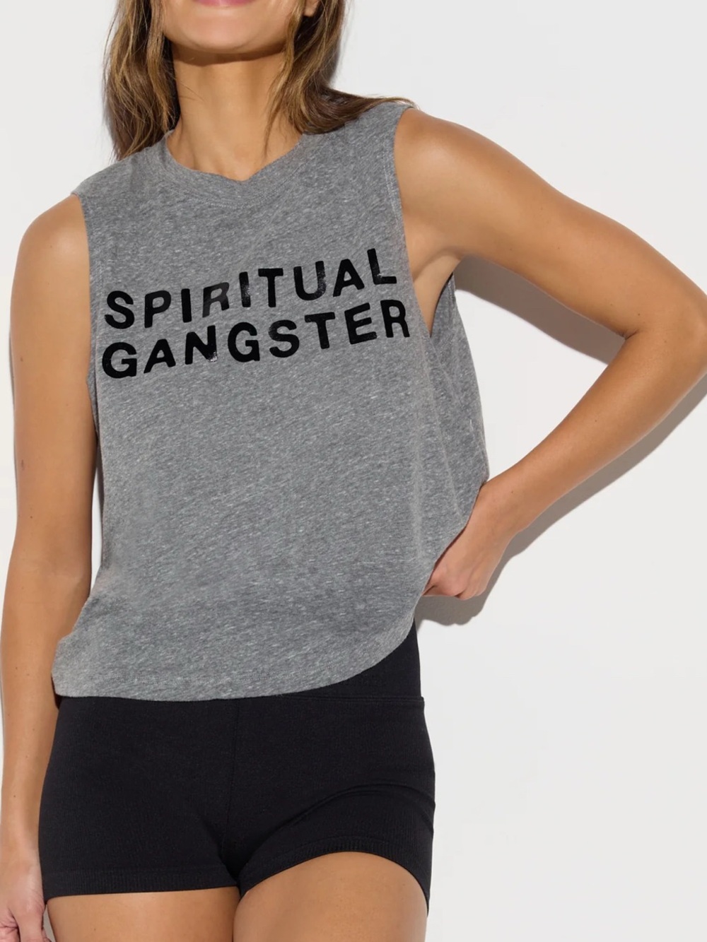 Spiritual Gangster Gray Logo Muscle Tank Top